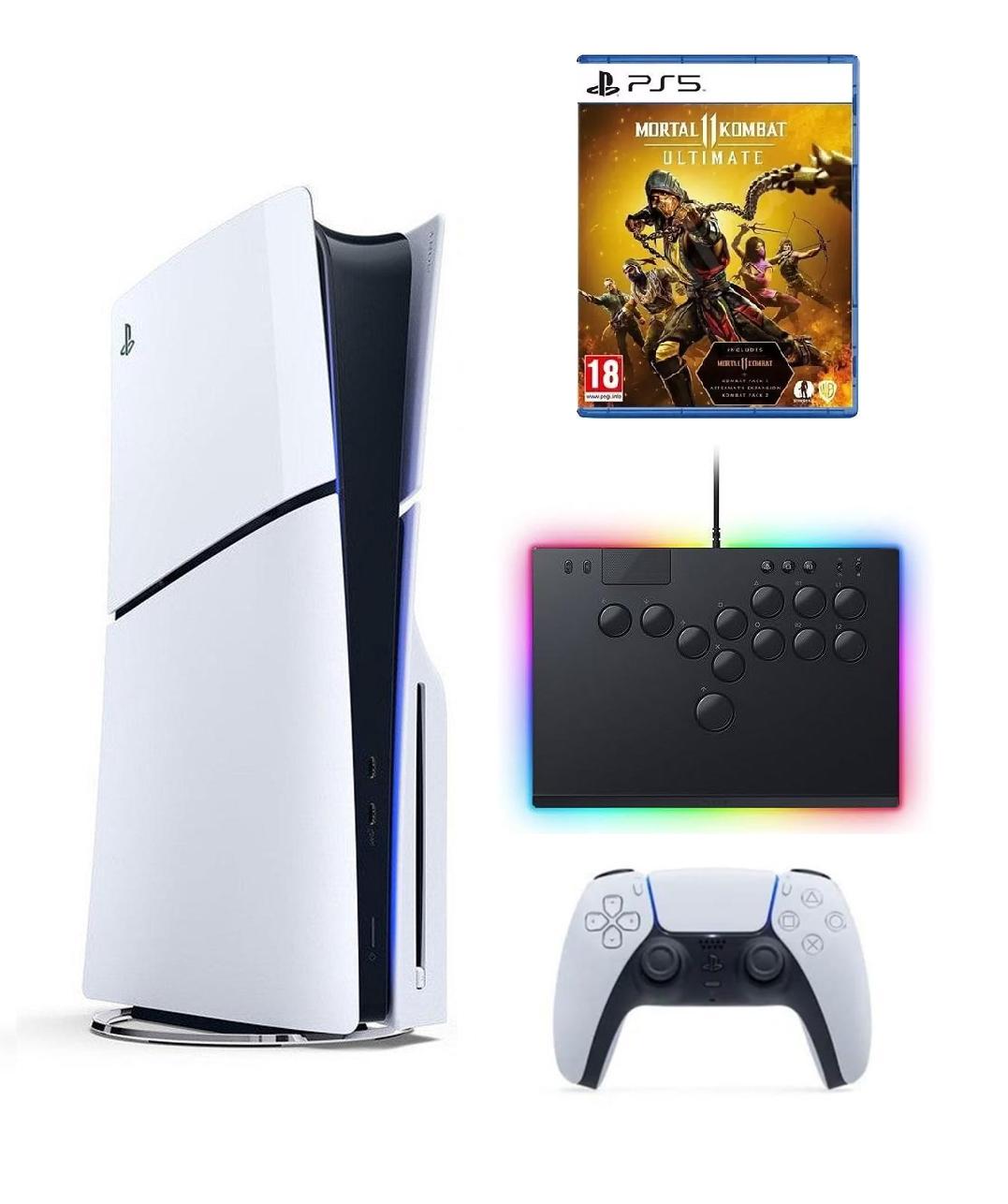 SONY PS5 PLAYSTATİON 5 SLİM CD Lİ 1TB KONSOL  +  RAZER KİTSUNE ARCADE KONTROL + MORTAL KOMBAT 11 ULTIMATE PS5 OYUN
