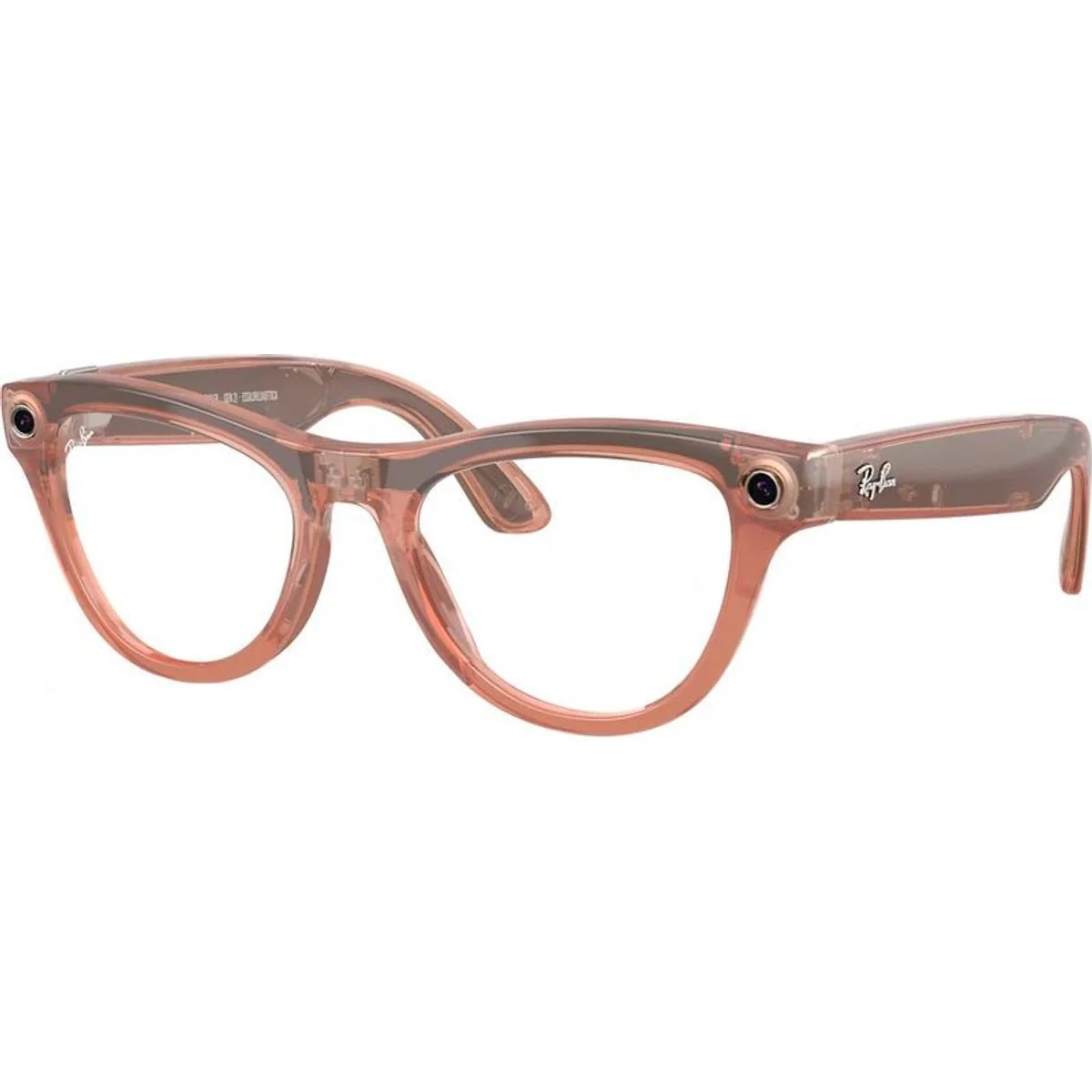 Ray-Ban Meta Skyler  Shiny Transparent Peach Clear/Brown Transitions