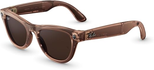 Ray-Ban Meta Skyler  Shiny Transparent Peach Clear/Brown Transitions