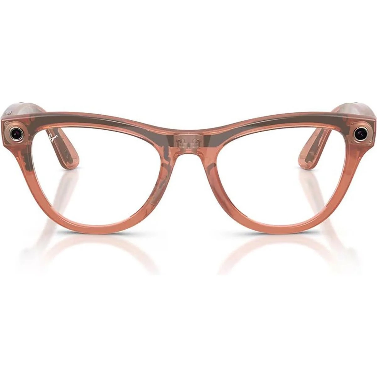 Ray-Ban Meta Skyler  Shiny Transparent Peach Clear/Brown Transitions