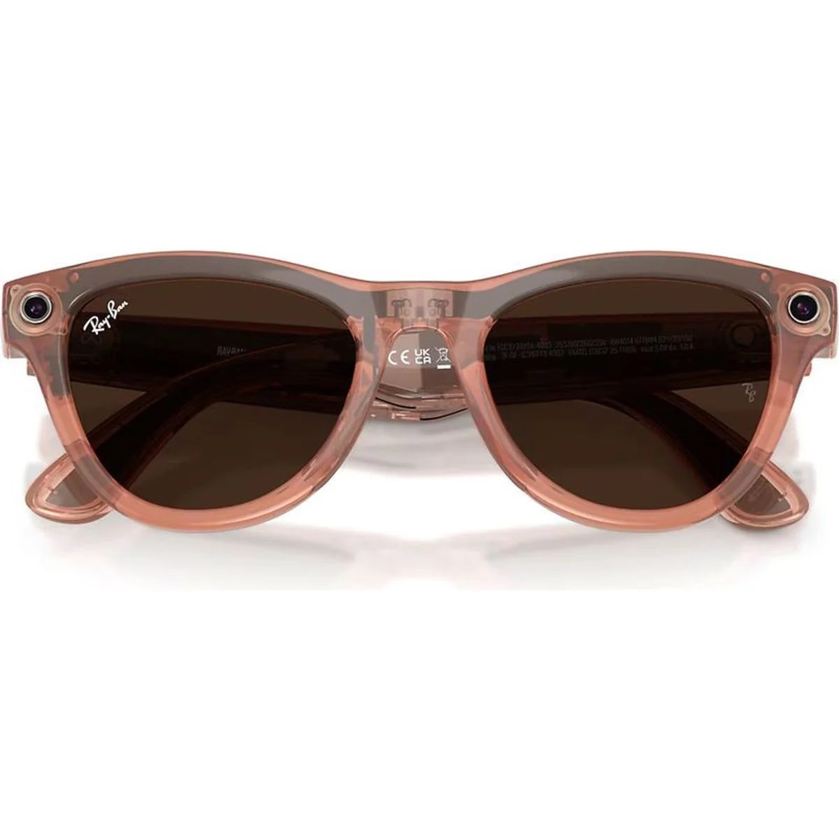 Ray-Ban Meta Skyler  Shiny Transparent Peach Clear/Brown Transitions