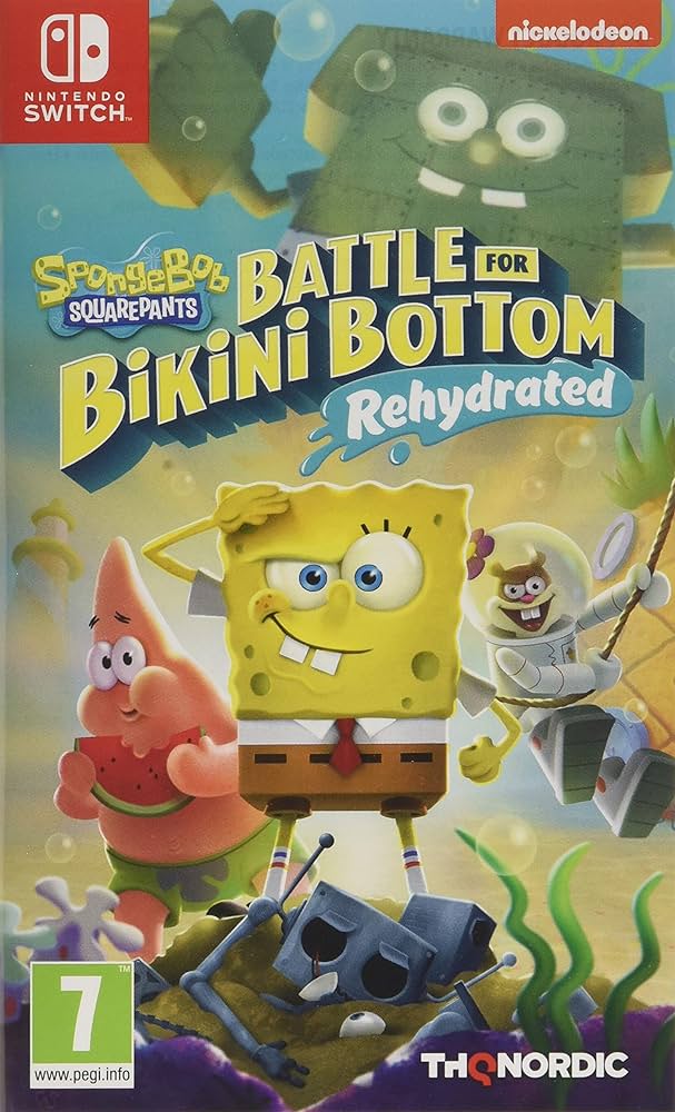 2.EL NİNTENDO SWİTCH OYUN SPONGE BOB BATTLE FOR BİKİNİ BOTTOM REHYDRATED OYUN