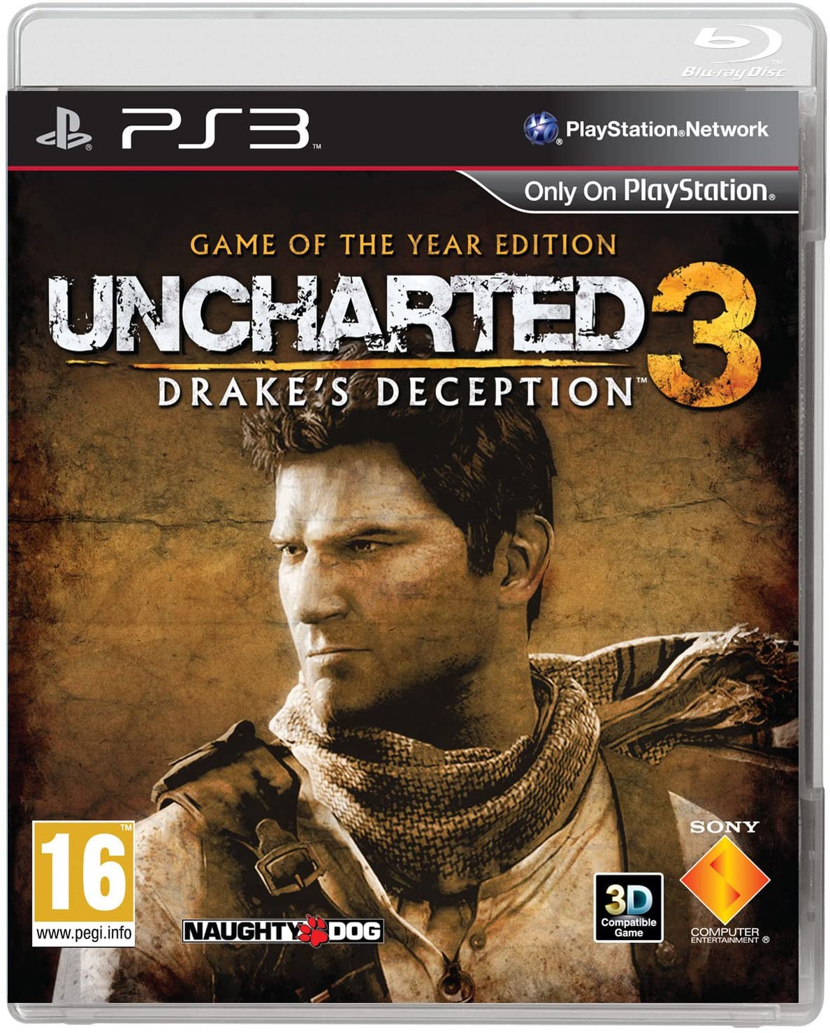 2.EL PS3 OYUN UNCHARTED 3 DRAKE"S DECEPTION TÜRKÇE 3D (GAME OF THE YEAR EDITION)