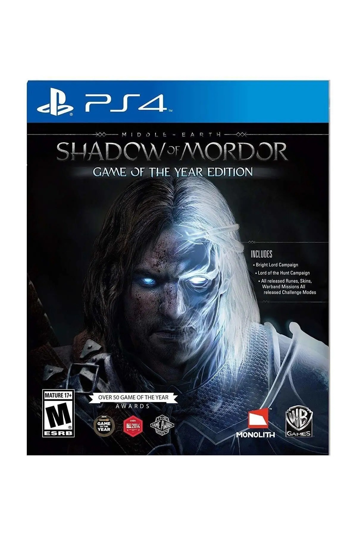 2.EL PS4 OYUN MIDDLE - EARTH SHADOW OF MORDOR GAME OF THE YEAR EDITION