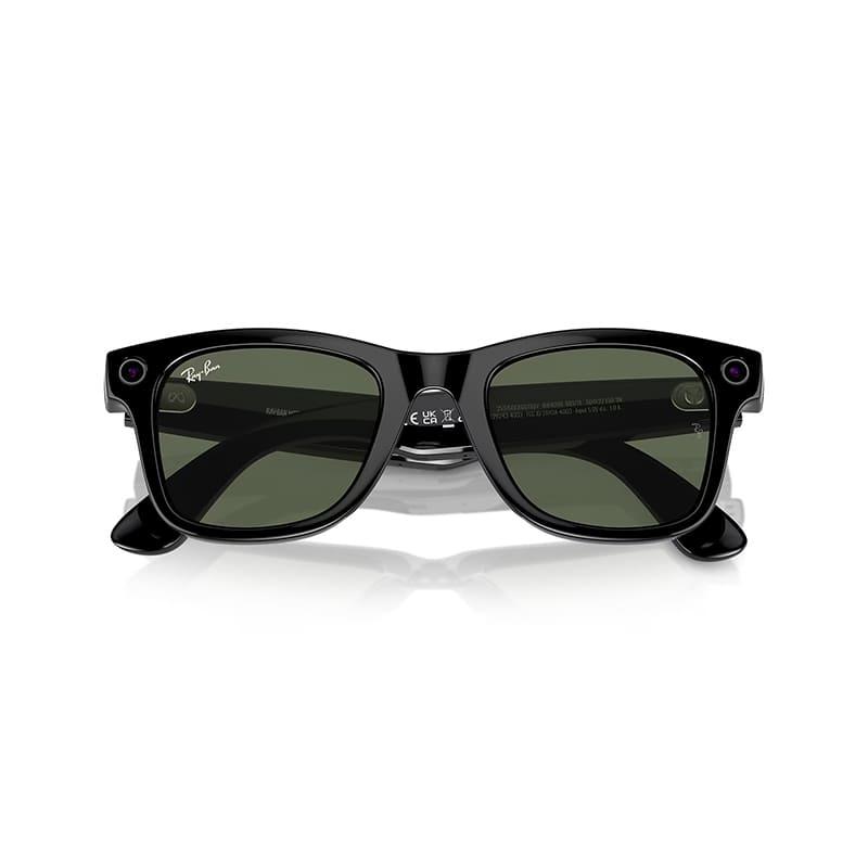 2.EL RAY BAN META GEN 1 SHINY BLACK G15 GREEN 50 BEDEN