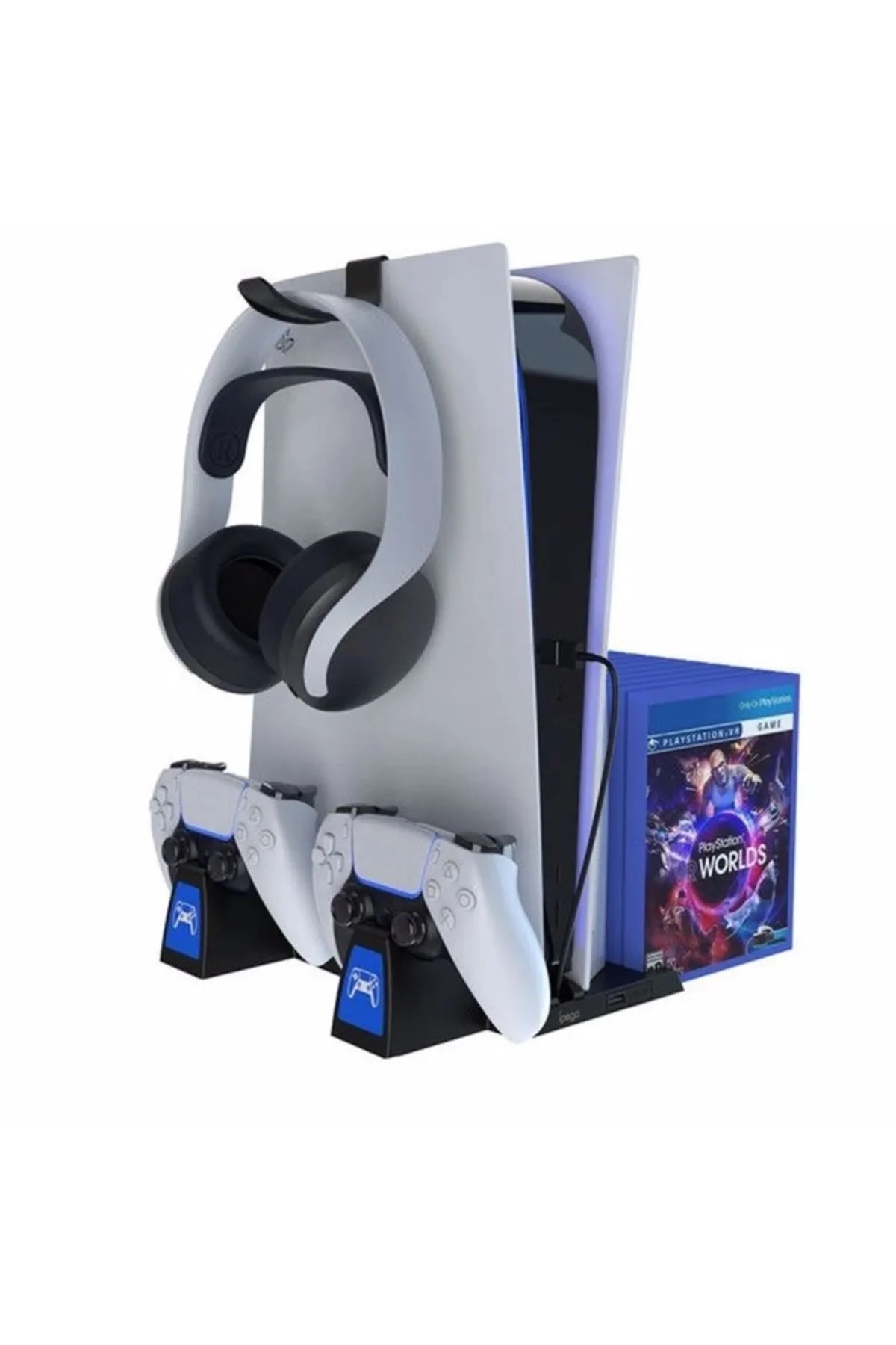 İPEGA PS5 PLAYSTATİON 5 DİKEY ŞARJ STANDI VERTİCAL CHARGİNG DOCK 5 IN1 VERTİCAL STAND