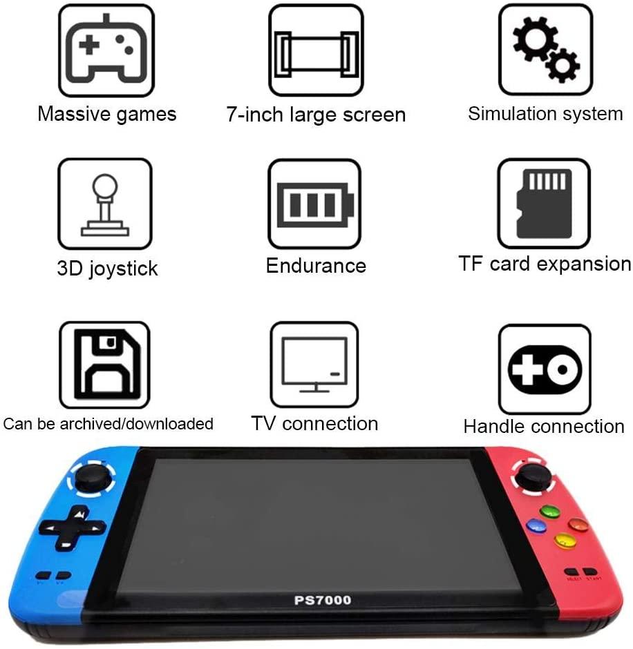 PS7000 RETRO OYUN KONSOLU 16GB 7İNC EKRAN HD 3000 OYUNLU