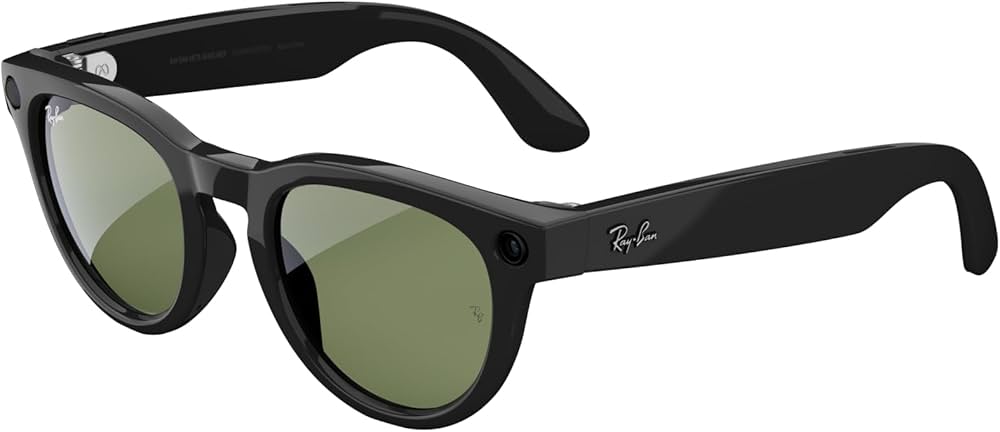 Ray-Ban Meta Headliner Akıllı Gözlük Parlak Siyah Polarize G15 Yeşil