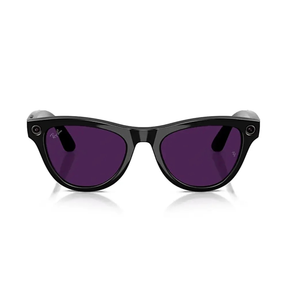 Ray Ban Meta Skyler 2. Nesil Parlak Siyah Transitions Ametist Mor