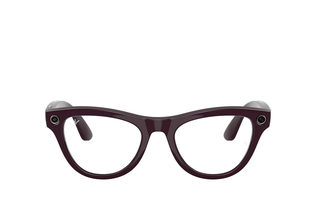 Ray Ban Meta Skyler 2. Nesil Parlak Siyah Transitions Ametist Mor