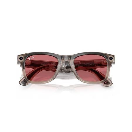 Ray-Ban Meta Wayfarer Akıllı Gözlük Shiny Warm Stone Watermelon Red Transitions RW4006