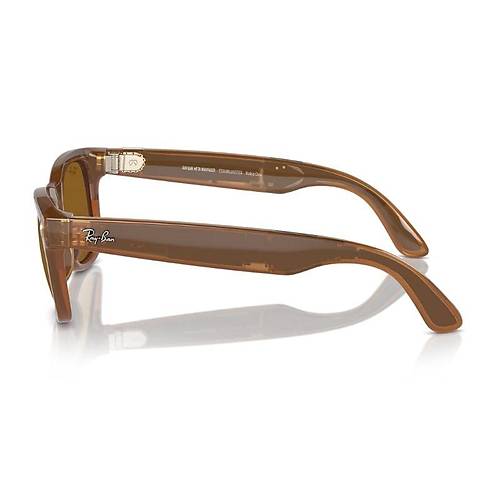 Ray-Ban Meta Wayfarer Akilli Gozluk Parlak Karamel Polarize Kahverengi RW4008