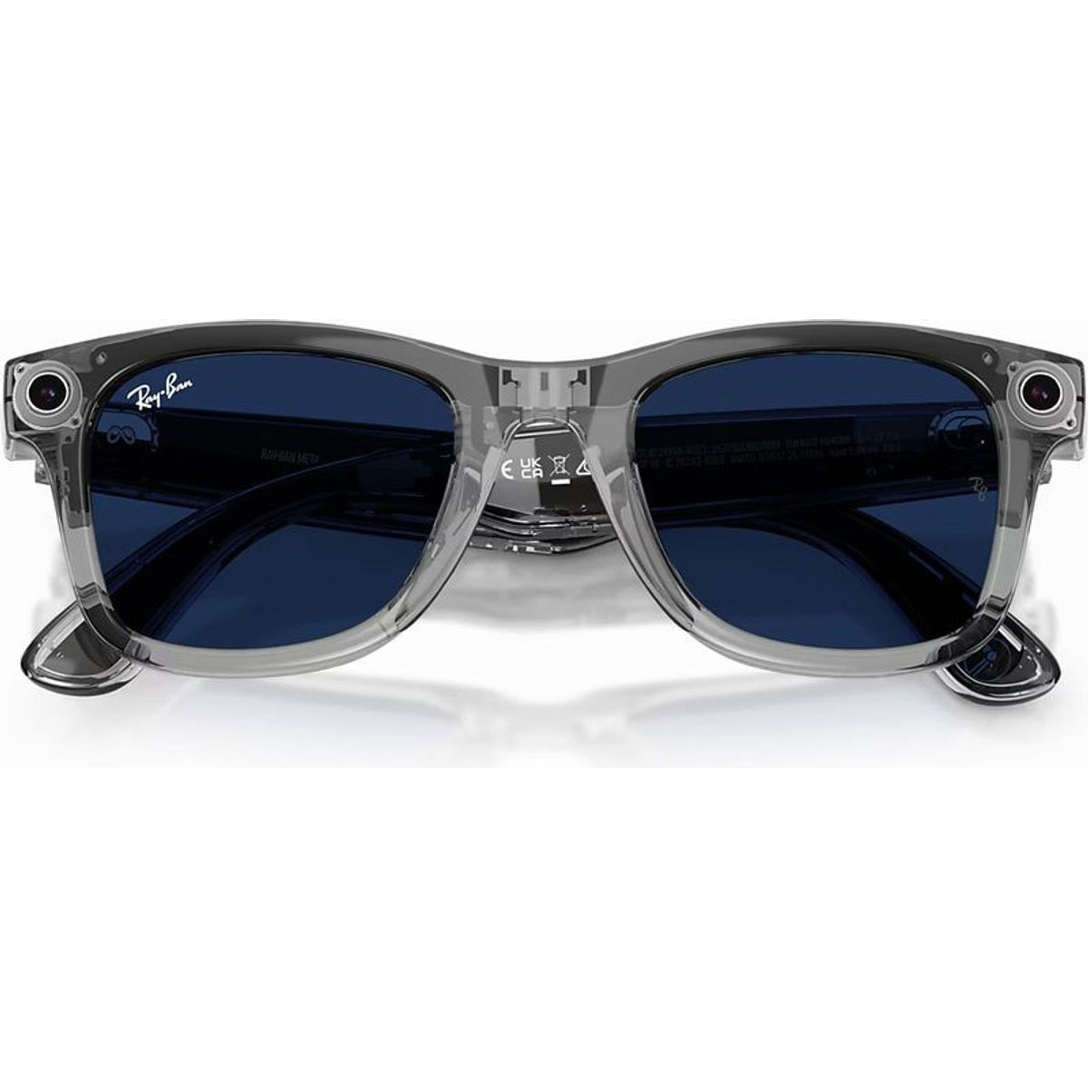 Ray Ban Meta Wayfarer Gen 2 RW4012 50 Beden Transparan Gri -Transitions Safir Mavi