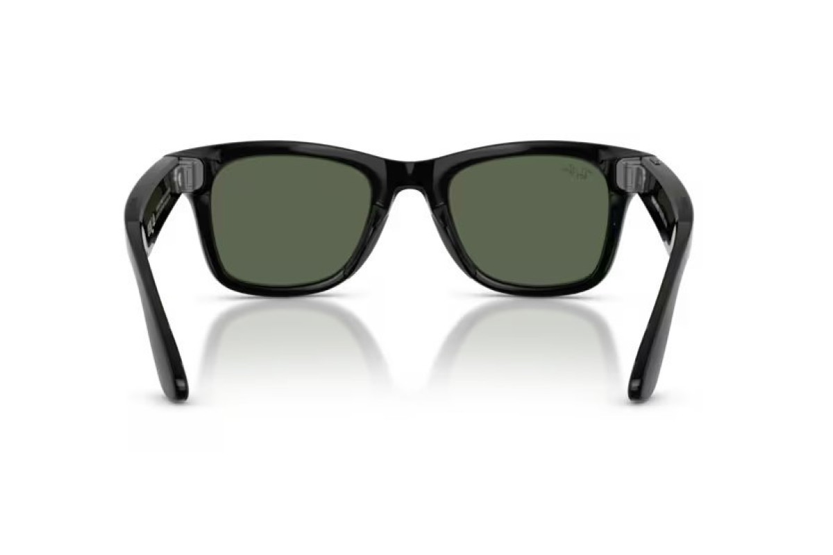 RAY-BAN META WAYFARER PARLAK SİYAH ŞEFFAF TRANSITIONS  YEŞİL CAM (2.NESİL) RW 4012