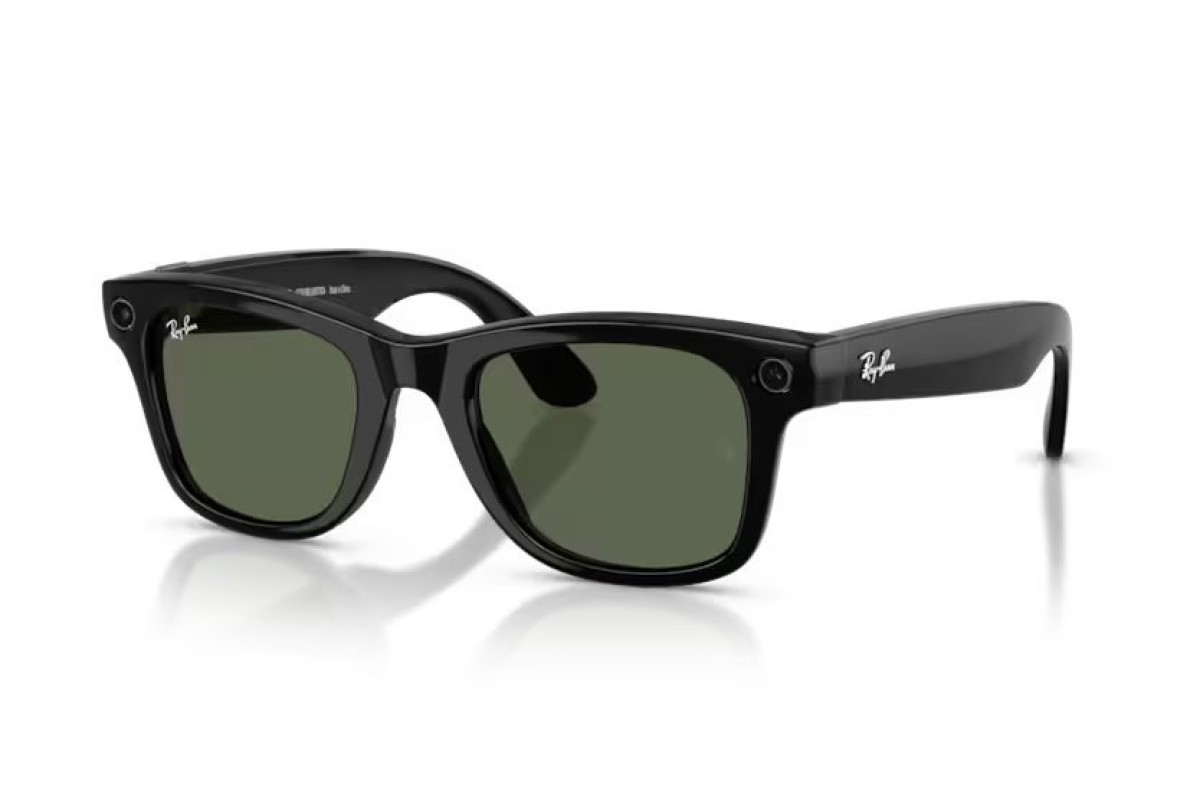 RAY-BAN META WAYFARER PARLAK SİYAH ŞEFFAF TRANSITIONS  YEŞİL CAM (2.NESİL) RW 4012