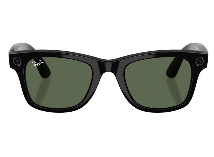 RAY-BAN META WAYFARER PARLAK SİYAH ŞEFFAF TRANSITIONS YEŞİL CAM SİZE 50 (2.NESİL) RW 4013