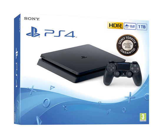 SONY PLAYSTATİON 4 SLİM 1 TB TÜRKÇE MENÜ OYUN KONSOLU (EURASİA GARANTİLİ) KIRILAN 22 OYUN YÜKLÜ