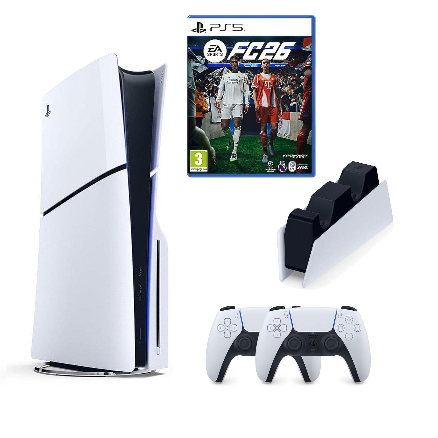 SONY PLAYSTATİON 5 PS5 SLIM CD Lİ + 2.KOL + FC 26 OYUNU + SONY ŞARJ İSTASYONU