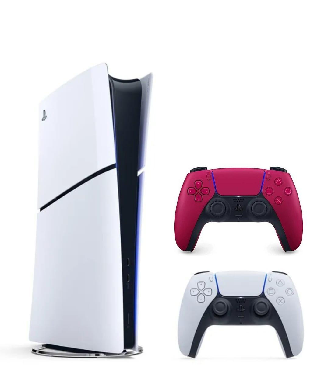 SONY PLAYSTATİON 5 PS5 SLIM DİGİTAL EDİTİON + 2.KOL DUALSENSE WİRELESS KOL - COSMIC RED  (İTHALATÇI GARANTİLİ)