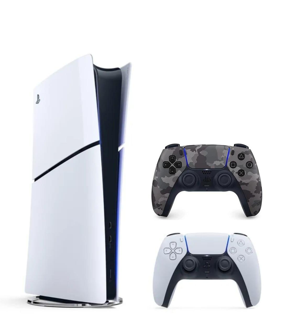 SONY PLAYSTATİON 5 PS5 SLIM DİGİTAL EDİTİON + 2.KOL DUALSENSE WİRELESS KOL - GRAY CAMOUFLAGE  (İTHALATÇI GARANTİLİ)