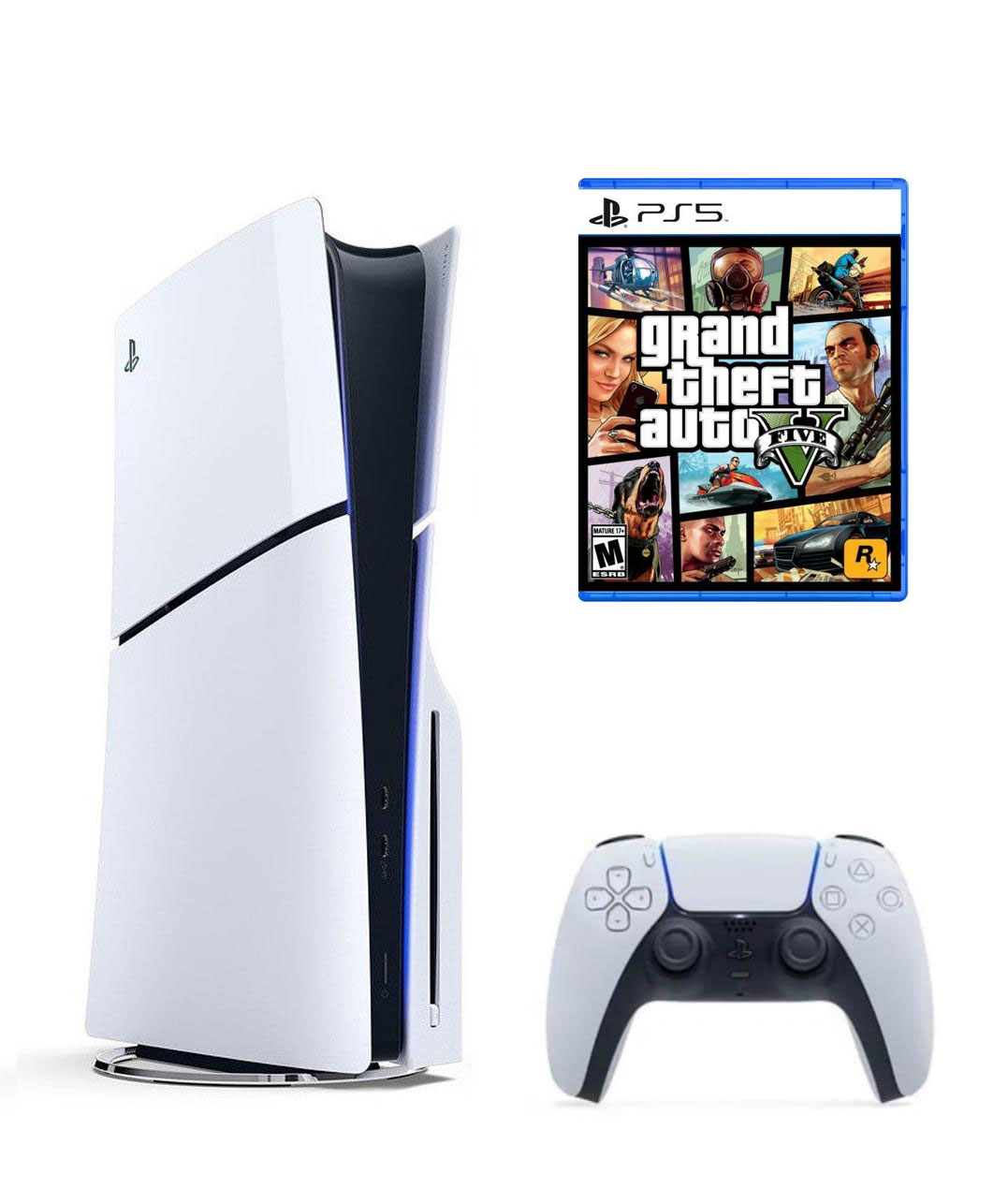 SONY PS5 PLAYSTATİON 5 SLİM CD Lİ 1TB + PS5  GTA 5  OYUN