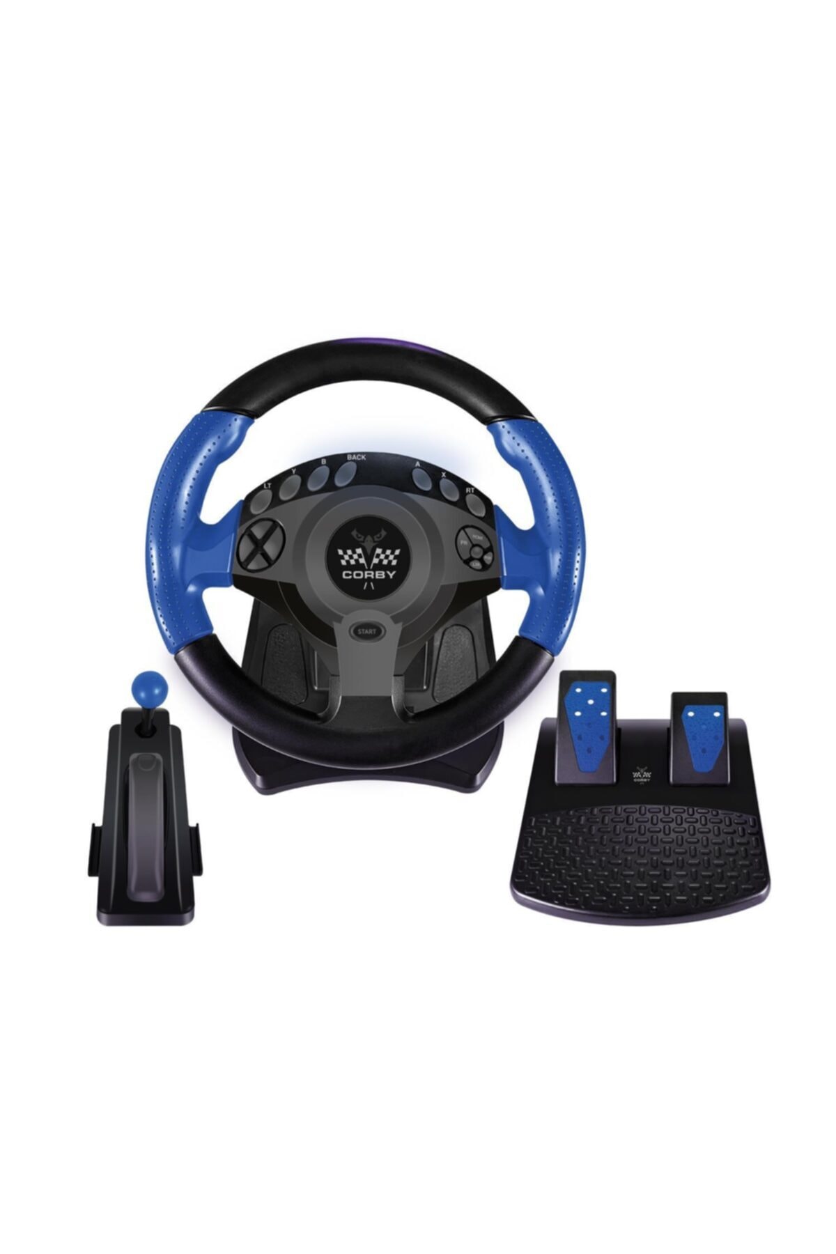 TEŞHİR CORBY FX95T G-FORCE 270 DERECE TİTREŞİMLİ 7 İN 1 DİREKSİYON YARIŞ SETİ SİYAH