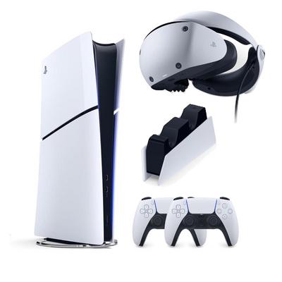 PLAYSTATİON 5 PS5 SLIM DİGİTAL EDİTİON + 2.KOL + SONY ŞARJ İSTASYONU + PS5 VR 2