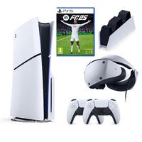 SONY PLAYSTATİON 5 PS5 SLIM CD Lİ + 2.KOL + FC 25 OYUNU + SONY ŞARJ İSTASYONU + PS5 VR 2