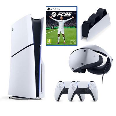 SONY PLAYSTATİON 5 PS5 SLIM CD Lİ + 2.KOL + FC 25 OYUNU + SONY ŞARJ İSTASYONU + PS5 VR 2