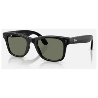 Ray-Ban Meta Wayfarer 3. Nesil Gözlük Parlak Siyah Geçişli Gri Lens