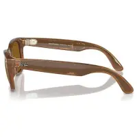 Ray-Ban Meta Wayfarer Akilli Gozluk Parlak Karamel Polarize Kahverengi RW4008