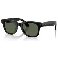 Ray-Ban Meta Wayfarer Gen 2 RW4012 50 Beden 601/1M Parlak Siyah-Şeffaf Grafit Yeşil Transitions