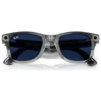 Ray Ban Meta Wayfarer Gen 2 RW4012 50 Beden Transparan Gri -Transitions Safir Mavi