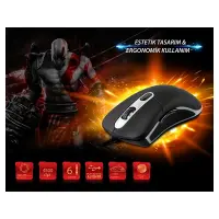 Everest Rampage SGM-RX7 Usb Siyah 4500 DPI Gaming Mouse Pad ve Oyuncu Mouse