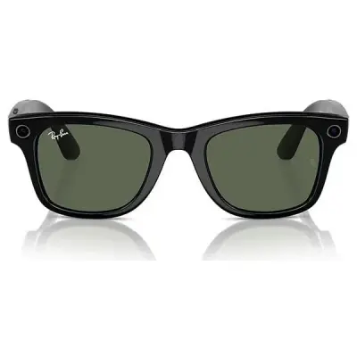 2.EL RAY BAN META GEN 1 SHINY BLACK G15 GREEN 50 BEDEN