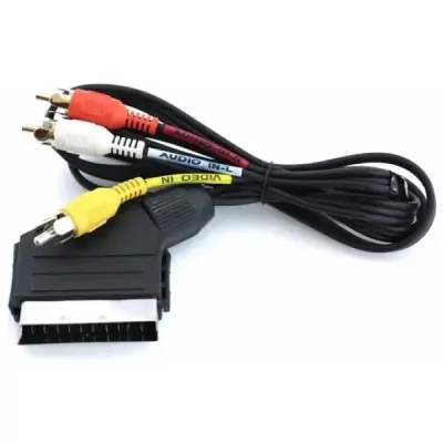 3 RCA TO SCART KABLO