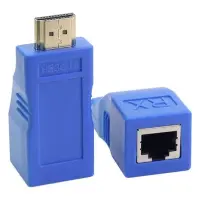 30M HDMI Extender 4k-2k HDMI Uzatma Aparatı 3D 1080P - CAT5E Cat6 Hdmı Uzatıcı - 30MT 1080P Görüntü - Mavi