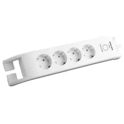 PHILIPS SPN3040C/10 2 MM 900J 4 LÜ AKIM KORUMALI SİYAH PRİZ
