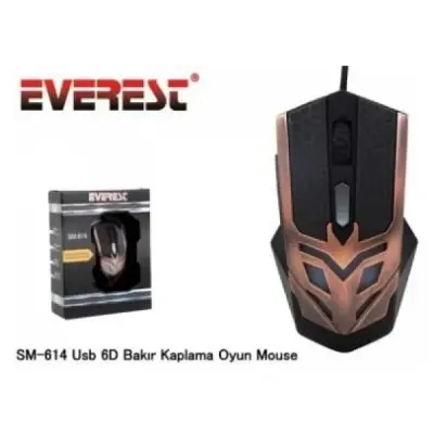 EVEREST SM-614 6D BRONZ KAPLAMA 2400 DPI GAMING MOUSE