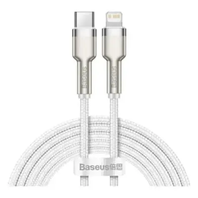 BASEUS CAFULE METAL 20W 2 METRE TYPE-C TO LİGHTNİNG KABLO BEYAZ