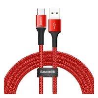 BASEUS CAMGH-C09 HALO RGB MİCRO ŞARJ KABLOSU 2A 1MT KIRMIZI