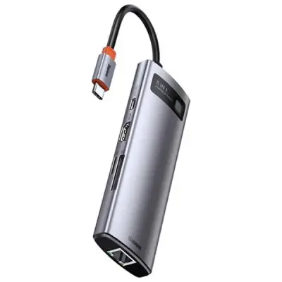BASEUS METAL GLEAM 8 İN 1 MULTİFONKSİYONAL TYPE-C HUB DOCK STATİON
