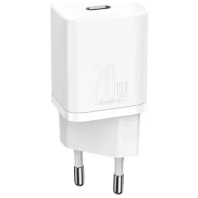 BASEUS SUPER Sİ QC 20W TYPE-C ŞARJ CİHAZI BEYAZ