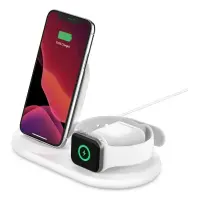 BELKİN 3-İN-1 APPLE ÜRÜNLERİ İÇİN BEYAZ KABLOSUZ ŞARJ CİHAZI