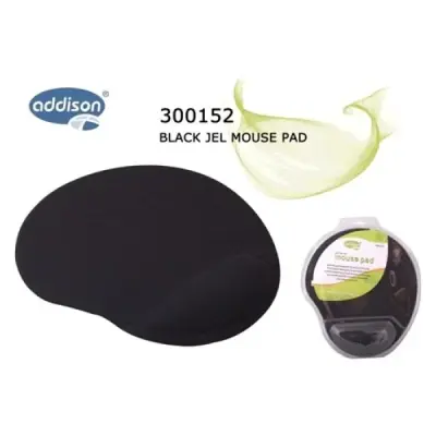 ADDISON 300152 BİLEK DESTEKLİ SİYAH MOUSE PAD 7129
