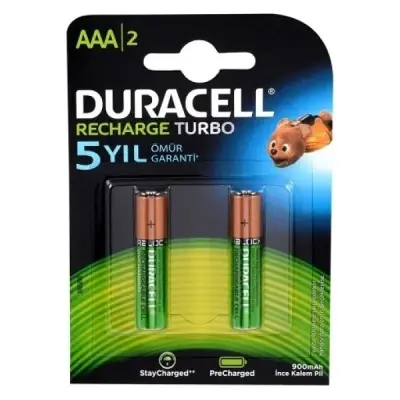 DURACELL AAA RECHARGE TURBO ŞARJLI KALEM PİL 900 MAH