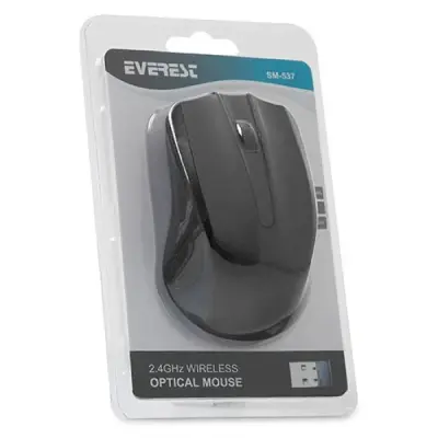 EVEREST SM-537 USB SİYAH 2.4GHZ KABLOSUZ MOUSE