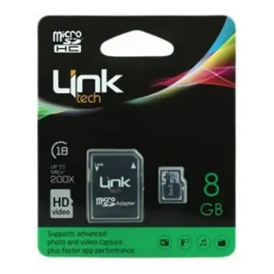 LINK TECH 8 GB MICRO SDHC CLAS 6 SD ADAPTÖR CARD M103