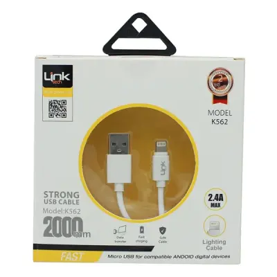 LINKTECH K562 (2,4 AMP) İOS LİGHTİNİNG 2 MT DATA ŞARJ KABLOSU