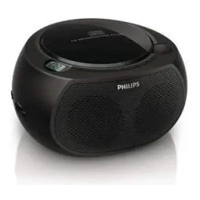 PHILIPS AZ100B/12 SİYAH PORTATİF CD ÇALAR FM RADYO MÜZİK SETİ